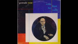 GERTRUDE STEIN Reads from her works 1956 [upl. by Eniarrol]