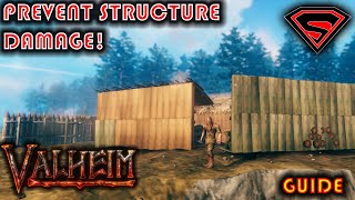 VALHEIM STRUCTURE DAMAGE  HOW TO PREVENT STRUCTURE DAMAGE IN VALHEIM [upl. by Annalise]