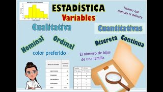 ESTADÍSTICA Variables Cualitativa y Cuantitativa ejemplos [upl. by Nimzzaj695]