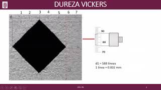 Ensayo de Dureza Vickers [upl. by Carrnan]