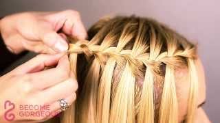 Waterfall Braid Tutorial  Become Gorgeous [upl. by Amr]