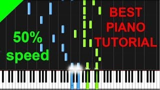 Royals  Lorde 50 speed piano tutorial [upl. by Tressa]