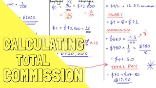 Mathematics How to Calculate Commission examples [upl. by Jary]