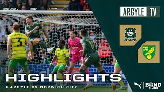 Plymouth Argyle v Norwich City highlights [upl. by Eetnahs]