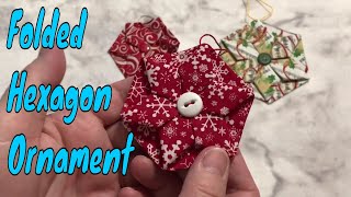 Folded Origami Hexagon Christmas Ornament [upl. by Faulkner]