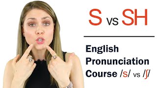 How to Pronounce S and Sh ʃ  Learn English Pronunciation Course [upl. by Sekoorb]