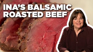 Ina Gartens Balsamic Roasted Beef  Barefoot Contessa  Food Network [upl. by Victor]