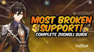 UPDATED ZHONGLI GUIDE BROKEN NEW SET  Best Artifacts Weapons Teams amp Showcase  Genshin Impact [upl. by Zachary515]