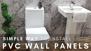 SIMPLE WAY To Install PVC Wall Panels [upl. by Royd829]