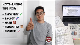 how to take notes DEPENDING ON THE SUBJECT study tips from a HARVARD student  PART 1 [upl. by Nlocnil]