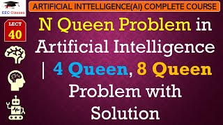 L40 N Queen Problem in Artificial Intelligence  4 Queen 8 Queen Problem with Solution  AI Course [upl. by Yessac]