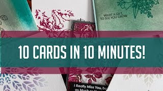 How to make 10 handmade cards in 10 minutes Seriously [upl. by Amado747]