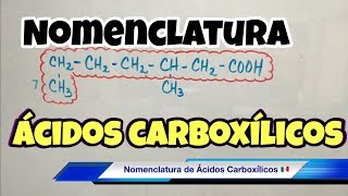 Nomenclatura de ÁCIDOS CARBOXÍLICOS fórmula y nombre [upl. by Nelleeus]