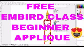 FREE EMBIRD STUDIO TUTORIAL Beginner Applique Lesson Learn Embird [upl. by Kale]