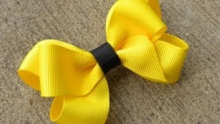 HOW TO Make a Six Loop Boutique Hair Bow Tutorial by Just Add A Bow [upl. by Eizeerb226]