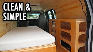 A Clean and Simple Cargo Van Camper BuildConversion Chevy Express [upl. by Banwell]