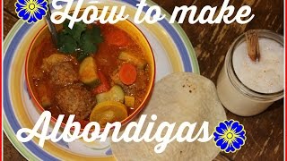 How to make Albondigas or Mexican Meatball Soup [upl. by Ellebasi]