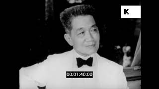 1940s Philippines General Emilio Aguinaldo Former President of the Philippines 16mm [upl. by Eidod]