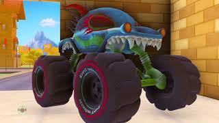 We are the monster trucks  Frank The Garbage Truck  Road Rangers Go Missing  Wheels On The Bus [upl. by Caye]