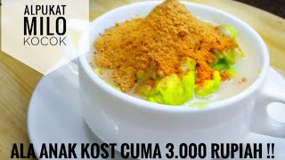 ALPUKAT MILO KOCOK ALA ANAK KOST  BUDGET CUMA 3000 RUPIAH SAJA 😍 [upl. by Airyk]