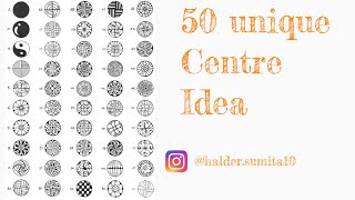 50 Easy Mandala Patterns For Beginners  Unique Centre Idea [upl. by Caprice]