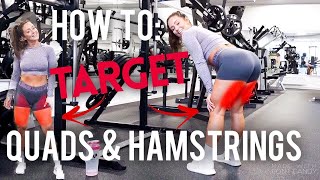 HOW TO TARGET QUADS amp HAMSTRINGS  6 MUST DO EXERCISES [upl. by Uzzi]