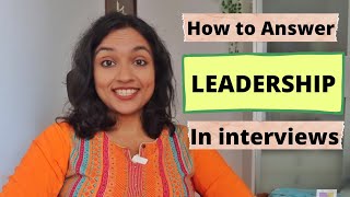 How to Answer LEADERSHIP Interview Questions  Leadership in Job Interview [upl. by Ayvid921]