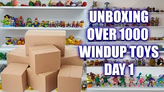 Unboxing Over 1000 Windup Toys Collection Day 1 [upl. by Alleul]