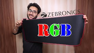 RGB Mouse Pad  Zebronics Blaze XL  Unboxing amp Review [upl. by Amitie]