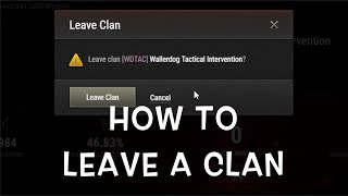 World of Tanks  How to Leave a Clan [upl. by Ehrsam]