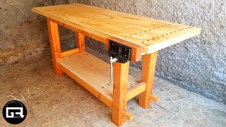 MESA DE TRABAJO PARA CARPINTERO  WOOD WORKBENCH BUILD [upl. by Eltsyrc295]