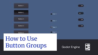 How to use a Button Group  Godot Engine [upl. by Lambart]