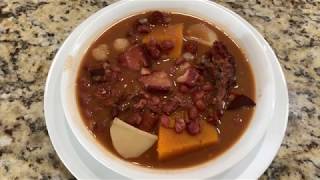 Potaje de Frijoles Colorados Cubano  Red Bean Soup Cuban Style [upl. by Noiztneb624]