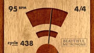 95 BPM 44 Wood Metronome HD [upl. by Sekofski]