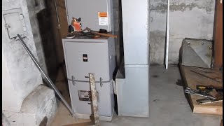 Furnace Install Four Way Transition Plenum [upl. by Eradis804]