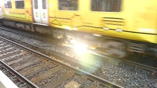 Merseyrail 507 009 making arcs at Birkdale station [upl. by Nagah]