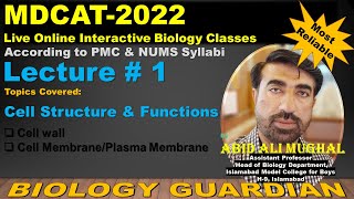 Lecture 1 MDCAT 2022 Biology Preparation Series Cell Structure amp Function Part1 PMC  NUMS [upl. by Madge583]