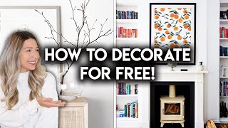 DECORATE YOUR HOME FOR FREE  10 DECOR IDEAS ON A BUDGET [upl. by Savior719]