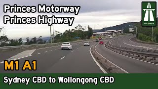 Driving from the Sydney CBD to Wollongong 4K  Princes HighwayMotorway [upl. by Eniamsaj]