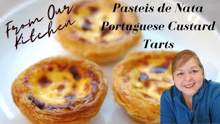 Pasteis de Nata l Portuguese Custard Tarts l Easy Make at Home Recipe [upl. by Asia]