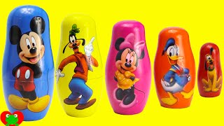 Mickey Mouse Club House Friends Nesting Dolls with Surprises [upl. by Kleiman]