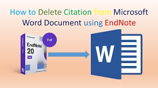 How to Delete Citation from Microsoft Word Document using EndNote [upl. by Adrial]