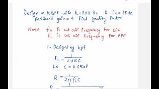 Design wide band pass filter  Design question of WBPF  Hindi [upl. by Wallraff]