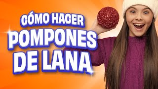 Cómo hacer pompones de lana en 1 MINUTO [upl. by Aihsyt]