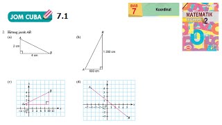 KSSM Matematik Tingkatan 2 Bab 7 koordinat jom cuba 71 no2 buku teks form2 [upl. by Atokad378]