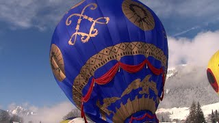 The world’s first manned hot air balloon Montgolfier brothers flies again [upl. by Toddie]