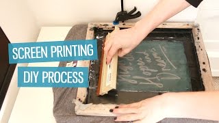 How to screen print tshirts at home DIY method  CharliMarieTV [upl. by Davie]