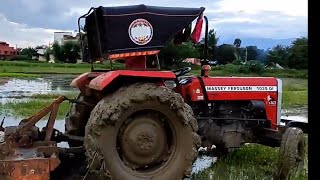 Massey Ferguson 1035 dost with rotavetor [upl. by Sirromed]