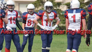 Alex Lawson Camrose Trojans Senior Year Football Highlights [upl. by Lerud]