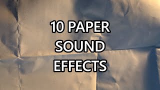 10 Paper Sound Effects  BONUS  ROYALTY FREE [upl. by Enomor]